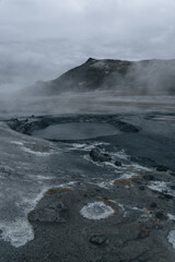 Iceland nature, Vulcanic landscape in Summer.