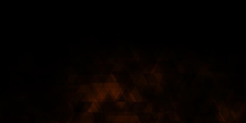 Dark Yellow vector pattern with lines, triangles.