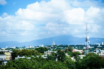 Obraz premium view of the city of Santiago