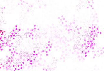 Light Purple, Pink vector pattern with artificial intelligence network.