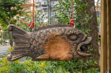 Wooden carved fish