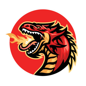 Top Dragon Logo Stock Vectors, Illustrations & Clip Art - iStock | Dragon  logo icons, Green dragon logo, Fire dragon logo