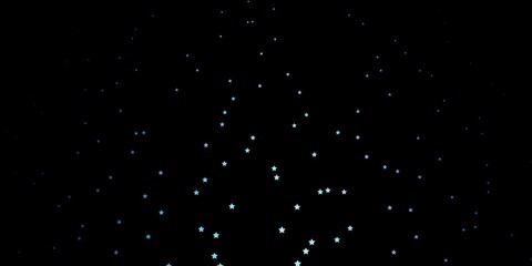 Dark BLUE vector background with colorful stars.