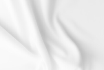 Blurred rippled white  cloth background.