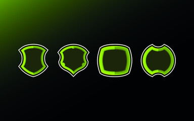 Set of shield emblem vector sign icon for esport logo game © muhammad