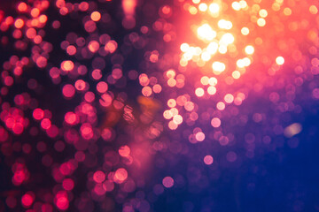 Fantasy Abstract blur golden bokeh of lights colorful sparkle use for background