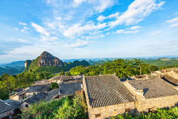Fototapeta na wymiar Sunny afternoon scenery of Millennium Yao Village in Liannan County, Qingyuan, Guangdong