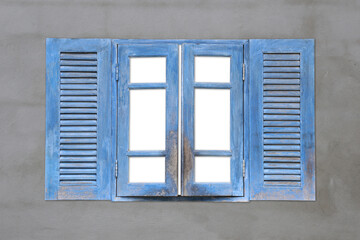 Old window with gaps in white color.