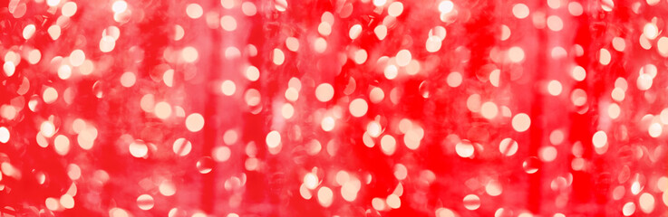 Panorama red bokeh background.