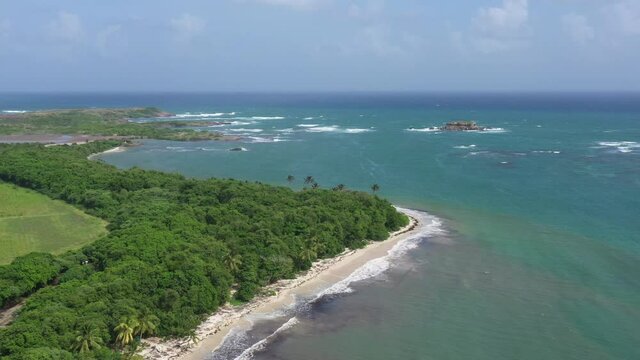 Anse a Prunes Martinique aerial beautiful white sandy beach tropical destination holiday