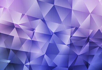 Light Pink, Blue vector polygon abstract background.