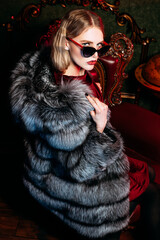 expensive fur coat
