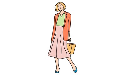 Beautiful woman in stylish clothes. Fashion look