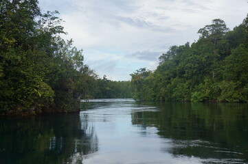 the river on the sea