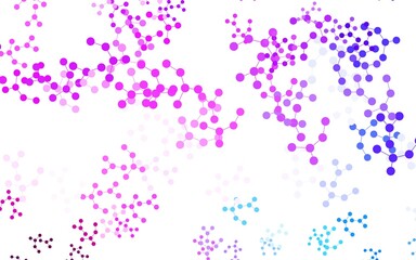 Light Pink, Blue vector pattern with artificial intelligence network.