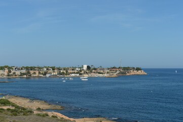 Fototapeta na wymiar Costa Blanca. View of Cabo Roig in Orihuela Costa. Spain