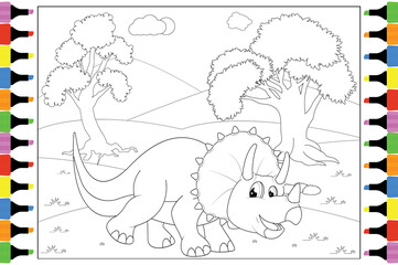 coloring dinosaur for kids