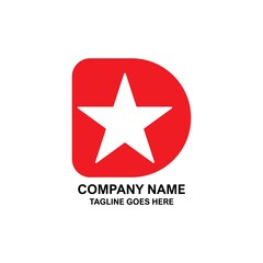 Obraz premium Star letter D logo