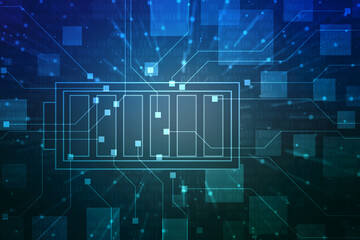 Battery Icon in digital background, battery supply Concept Background, Energy Efficiency Concept, Power and Energy background
