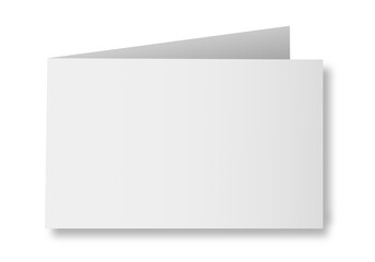 Blank paper template cover mockup on white background.