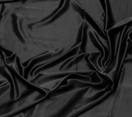 black silk fabric background silky textured cloth