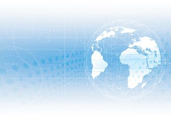 Global network connection. World map point and line composition concept of global business. Vector Illustration