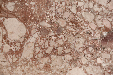 Marble brown stone texture. Light wall background.