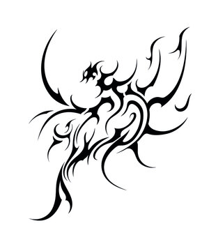 magic phoenix bird ethnic style symbol