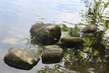 Fototapeta premium stones in water