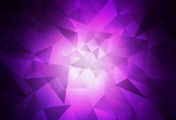 Dark Purple vector polygon abstract background.
