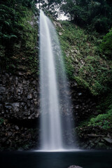 Beautiful Lembah Anai Waterfall in Padang Panjang, West Sumatra, Indonesia, Long-exposure waterfall...