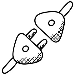 
doodle icon design of power plug
