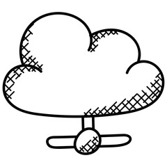 
Cloud computing network sharing icon
