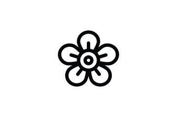 Sauna Outline Icon - Flower