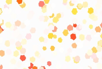 Light Red, Yellow vector background with abstract shapes.