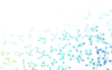 Light Blue, Green vector backdrop with dots.