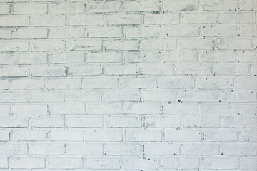White brick wall for background or texture.