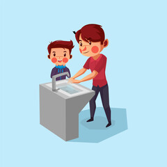 Obraz premium washing hands