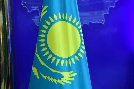 Kazakhstan, kazakhstan champion, kazakhstan is the best flag, asia, union, symbol, blue, eu, waving, euro, genadi golovkin, banner, country, flags, yellow, national,,, stars, patriotism, white, nation