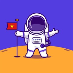 astronauts land on the moon carrying the flag of Vietnam, products, etc.