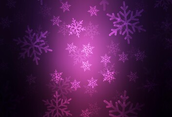 Obraz na płótnie Canvas Dark Purple vector background in Xmas style.