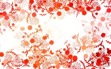 Light Red vector elegant pattern with flowers, roses.