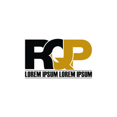 RQP letter monogram logo design vector