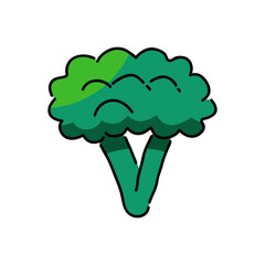 broccoli filled icon vector