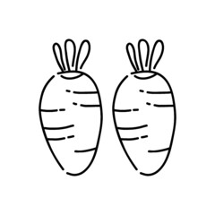 radish outline icon vector