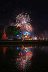 Loy Kratong 2020 festival at Sukhothai history park - 390037341