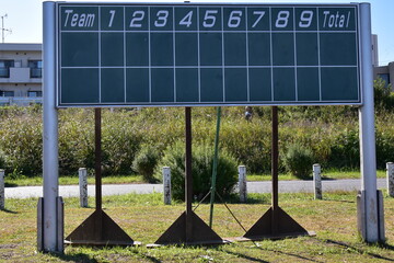 素人野球で使用するスコアボード