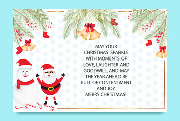 Welcome floral background christmas