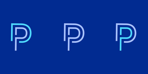 Letter PD Logo Inspiration, initial logo design stock illustration.