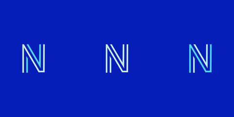 Letter NN Logo Inspiration, initial logo design stock illustration.